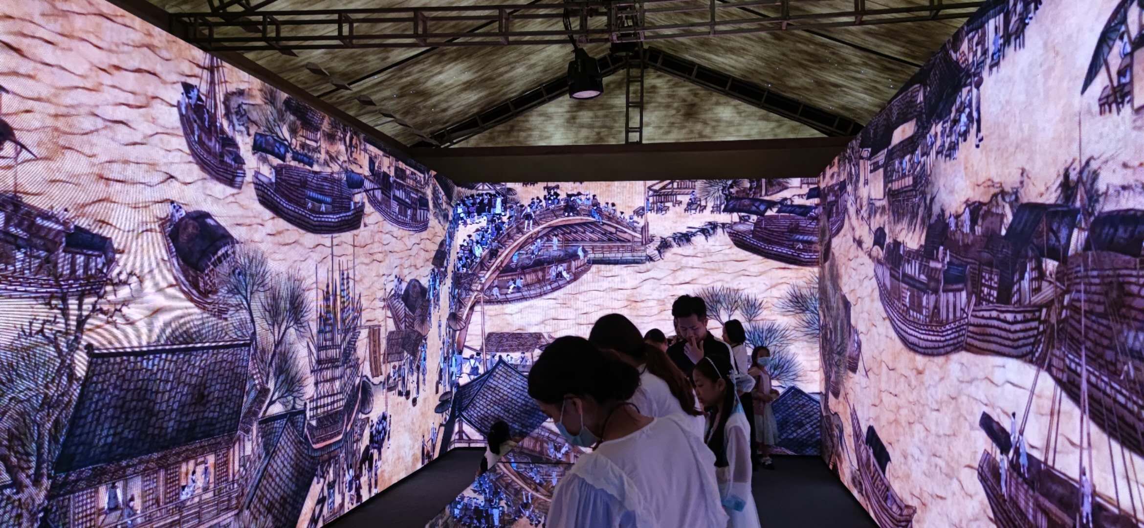 清明上河图裸眼3D投影