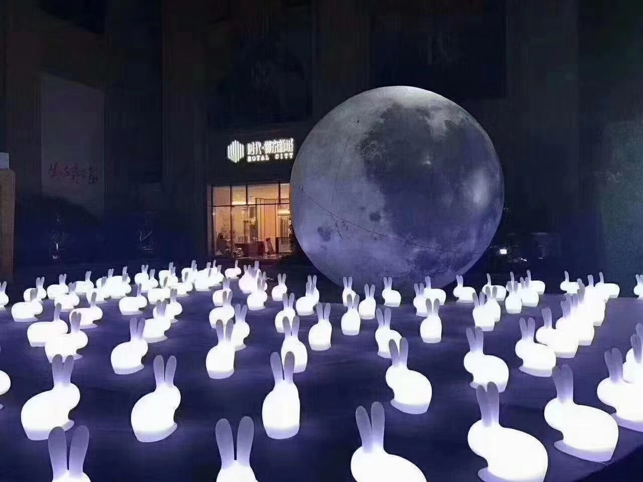 七彩发光兔子 