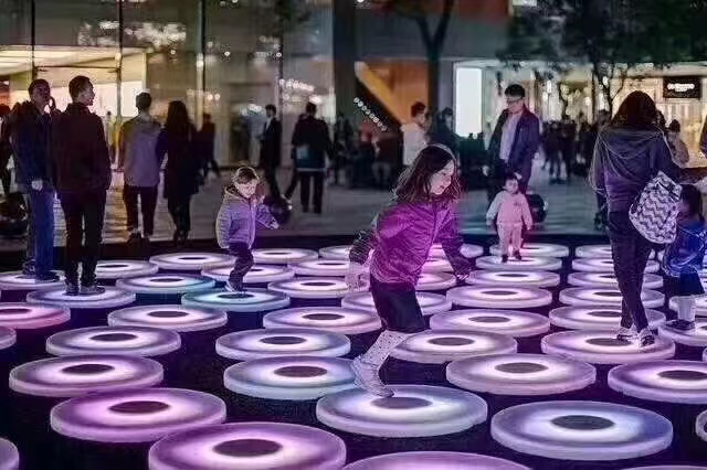 发光地砖   彩色跑   