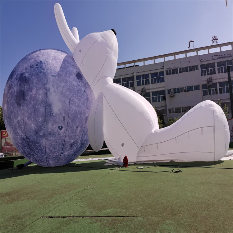 中秋节发光兔子灯出租月球租赁出售