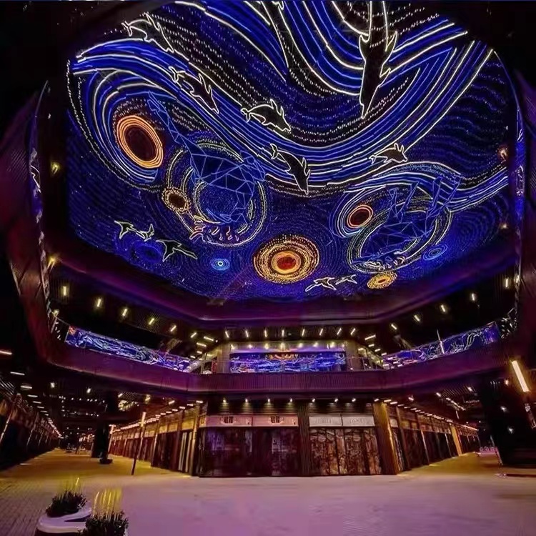 网红灯光天幕商业街亮化