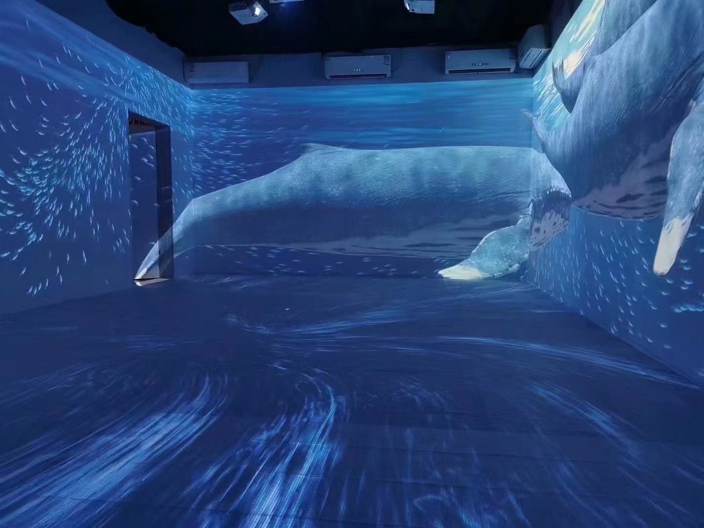 3D地面淘气堡互动投影系统AR全息地设备户外投影融合软面游戏