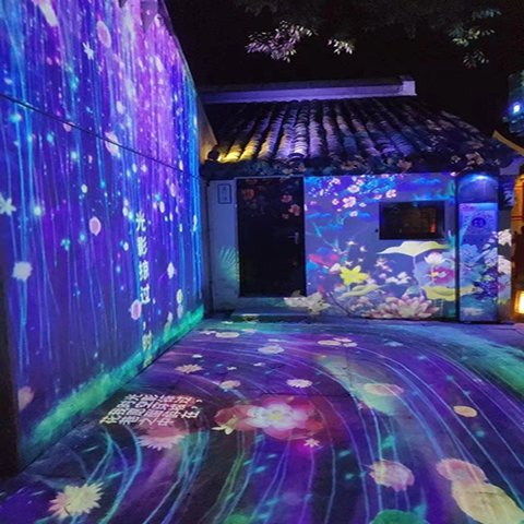 户外地面投影出租 夜游内容定制开发 设备安装