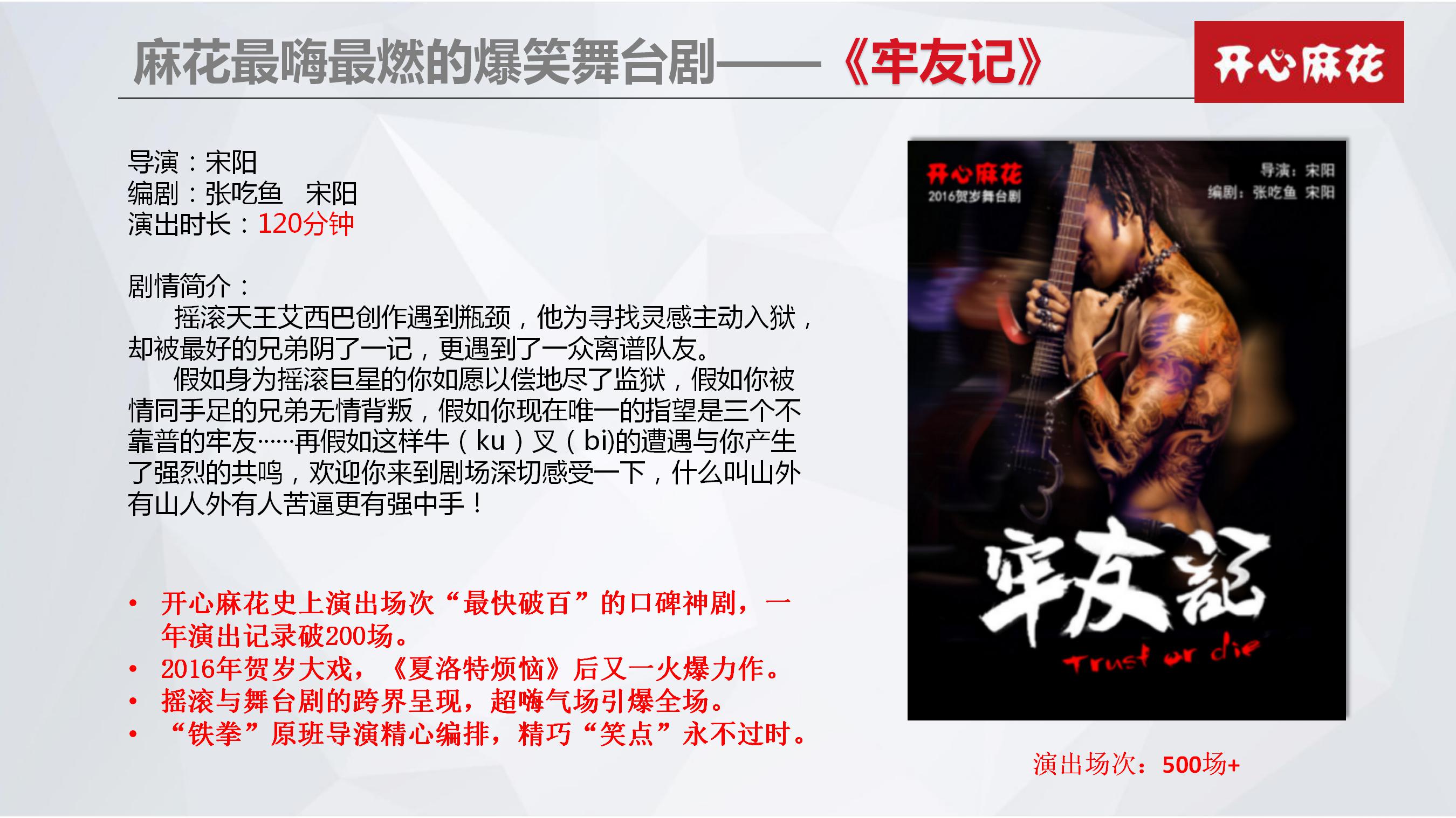 开心麻花舞台剧《牢友记》
