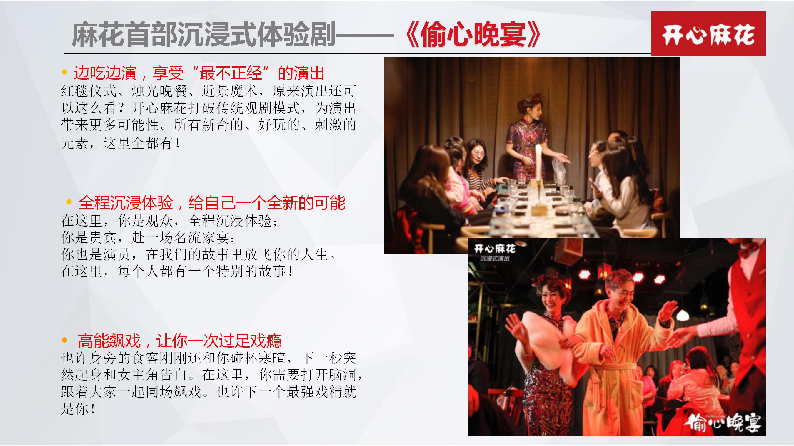 开心麻花沉浸式演出互动剧《偷心晚宴》