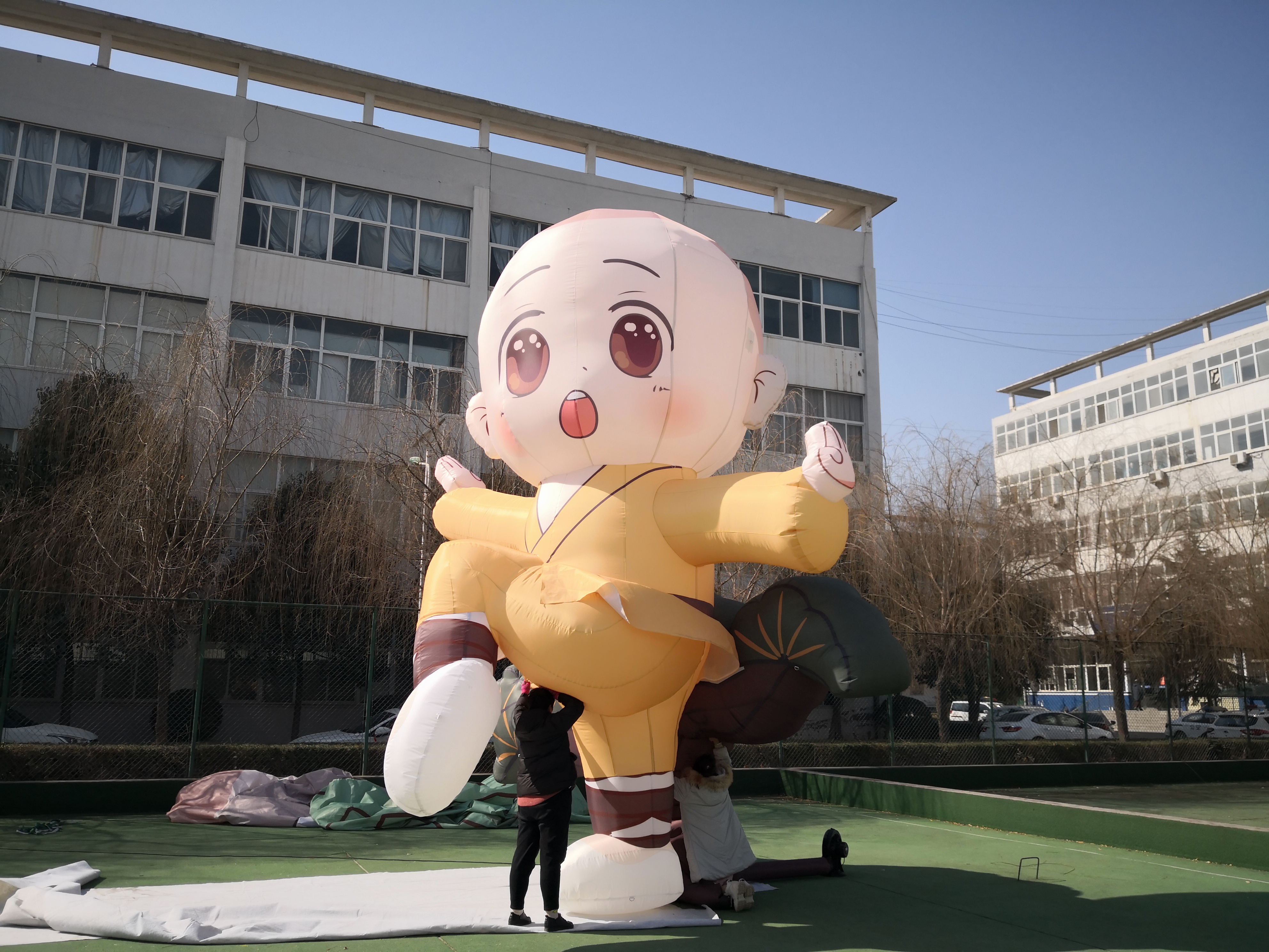 定制充气吉祥物卡通气模企业品牌IP来图定制免费设计气模造型
