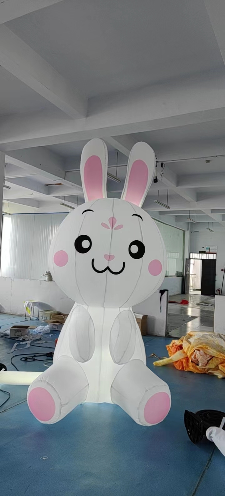 发光充气兔子气模景区草坪装饰美陈爬兔子模型