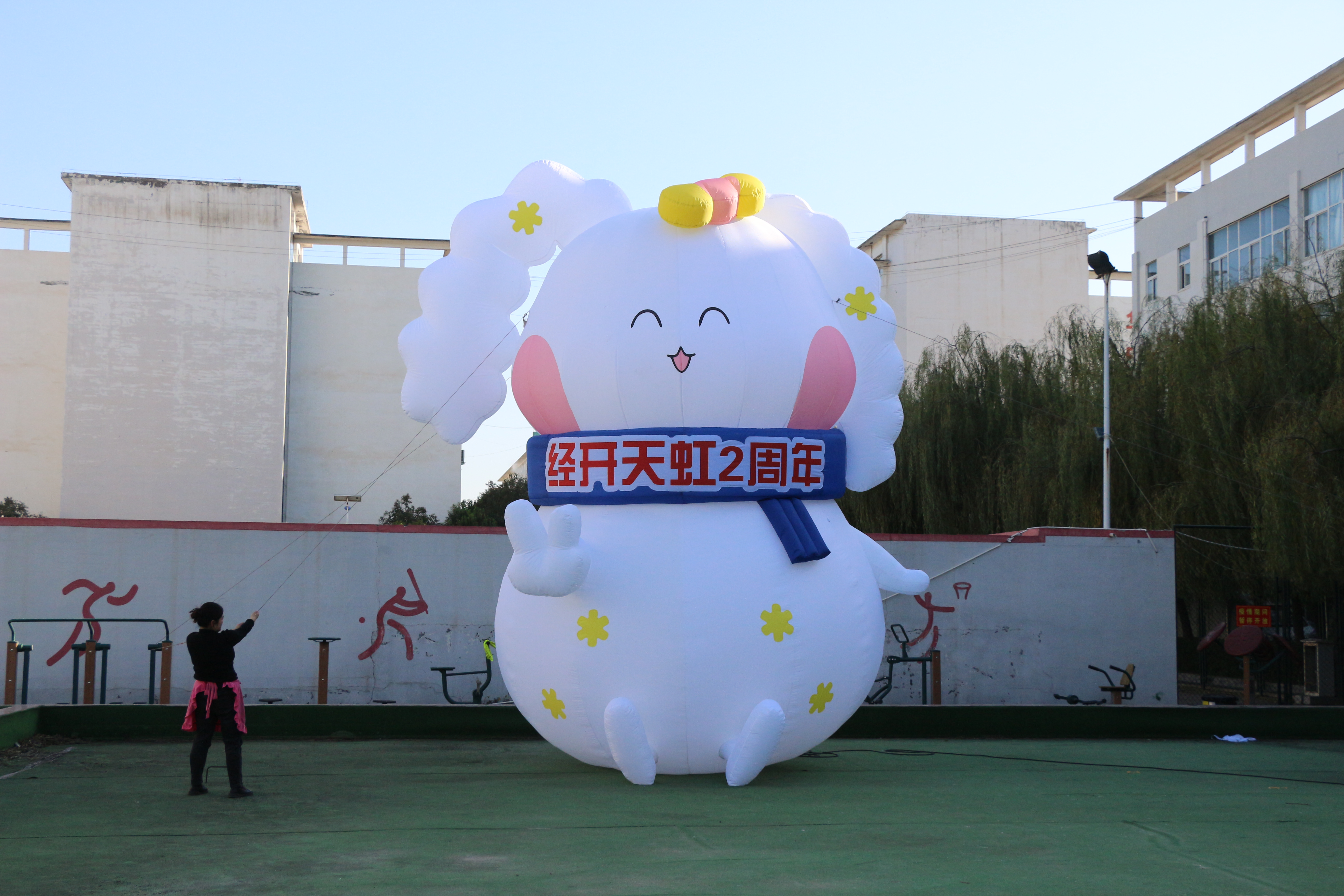 充气兔子气模大集合景区装饰商场美陈开业庆典活动宣传气模道具