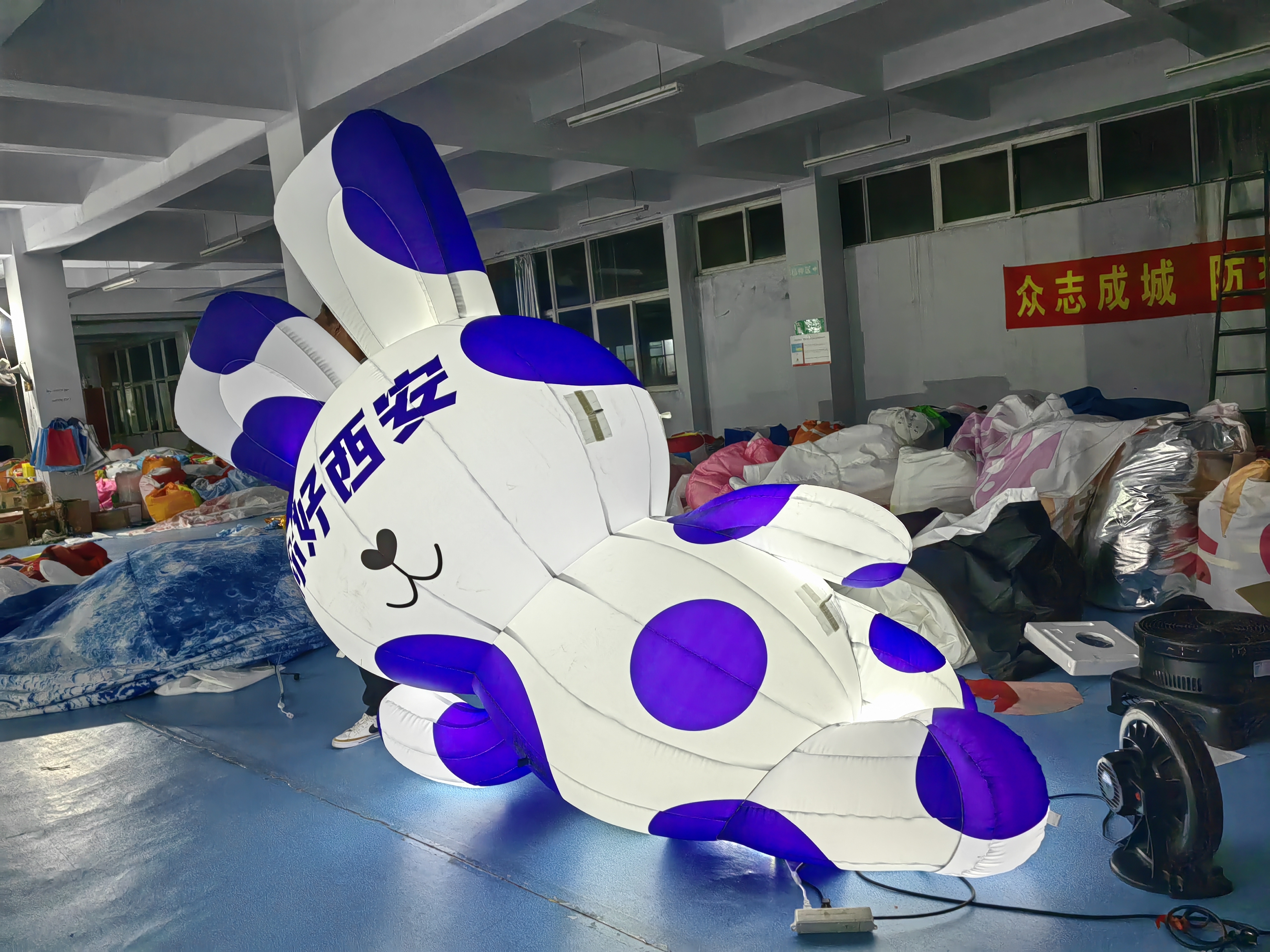 充气兔子气模大集合景区装饰商场美陈开业庆典活动宣传气模道具