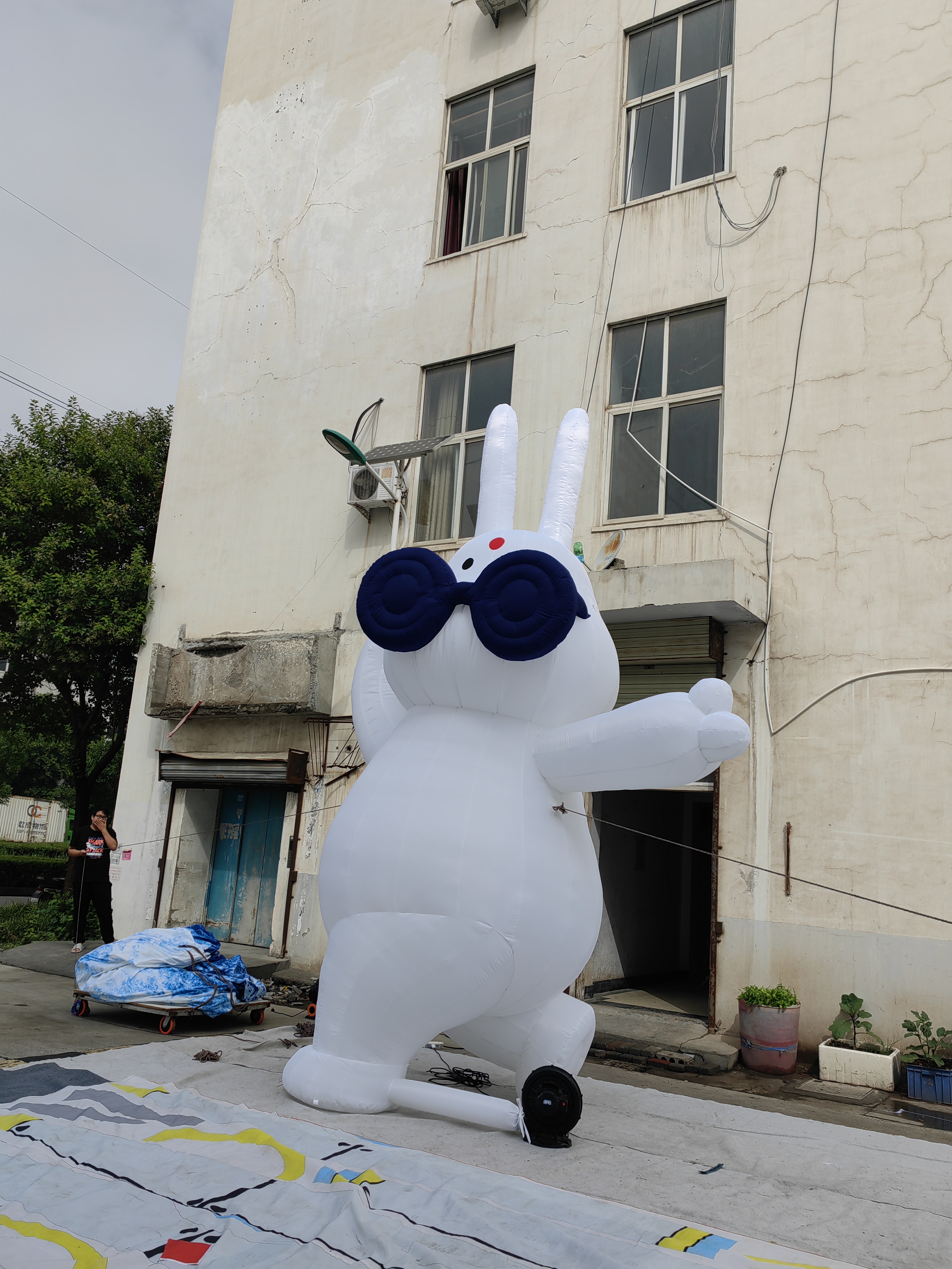 充气兔子气模大集合景区装饰商场美陈开业庆典活动宣传气模道具