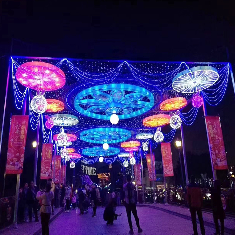 亮化天幕灯商业街美陈