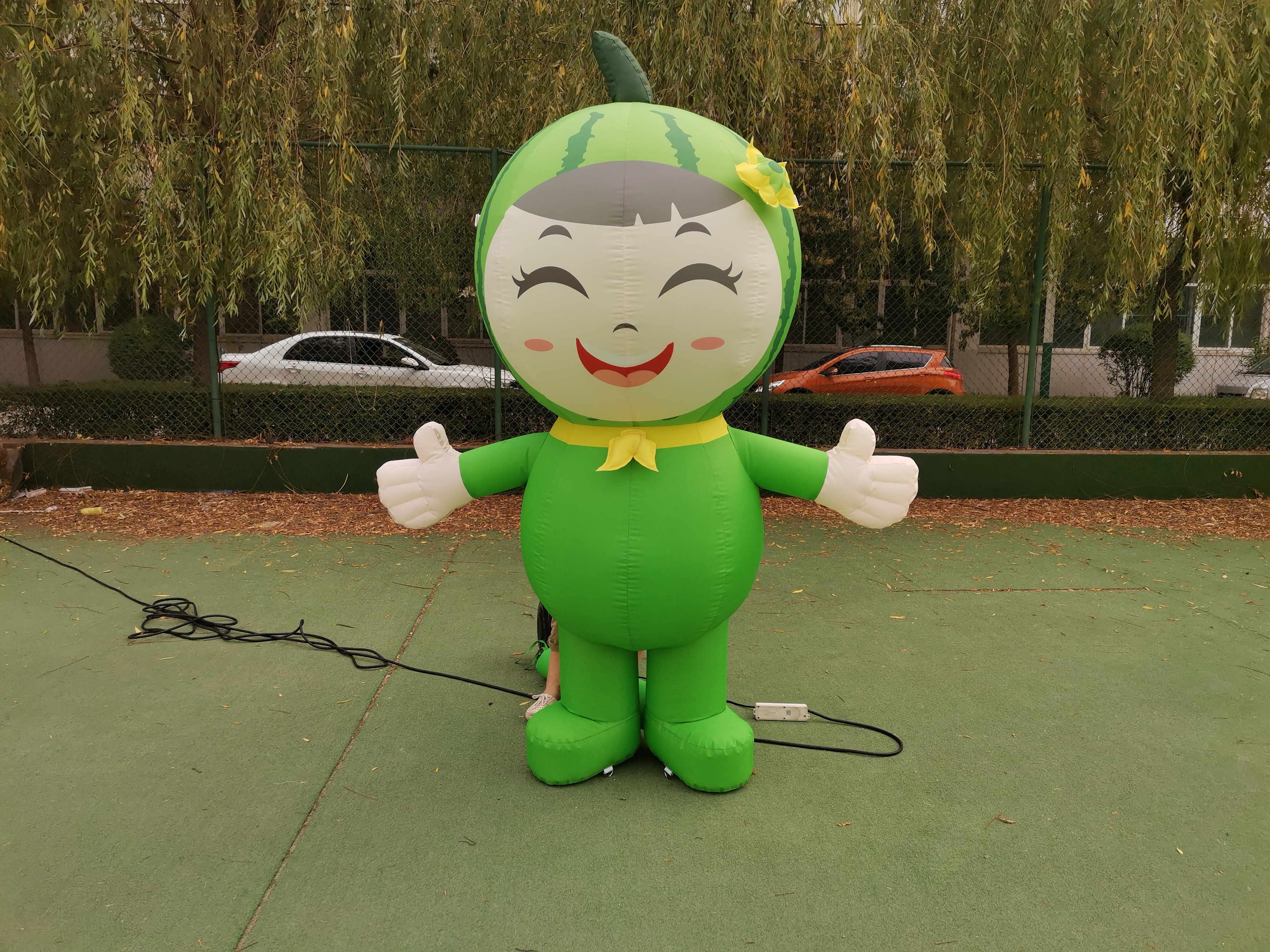 定制充气卡通水果蔬菜气模拱门西瓜菠萝草莓模型行走人偶农场活动