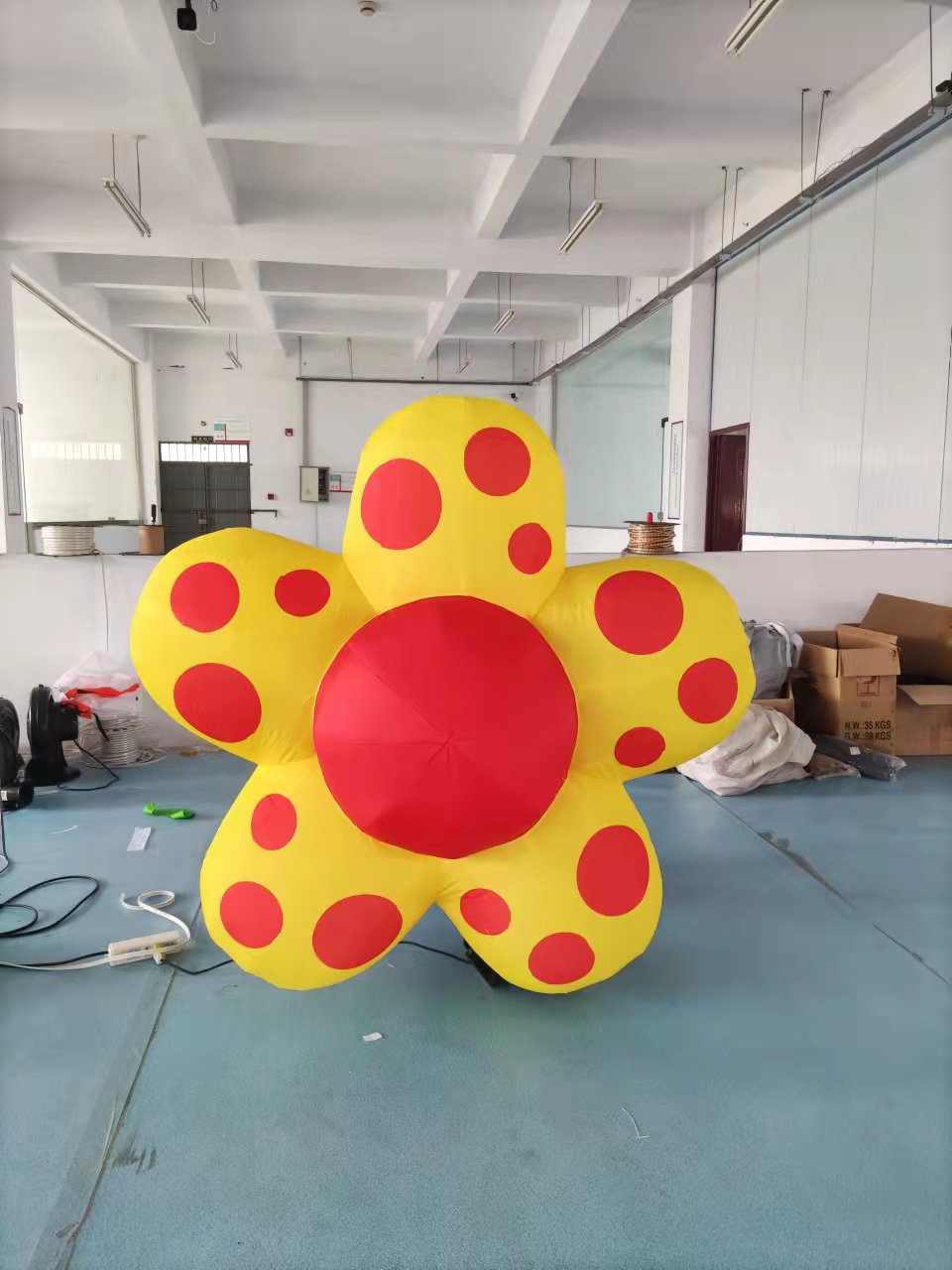 充气花朵气模定制卡通人偶发光花模型蘑菇加灯光景区大型活动宣传