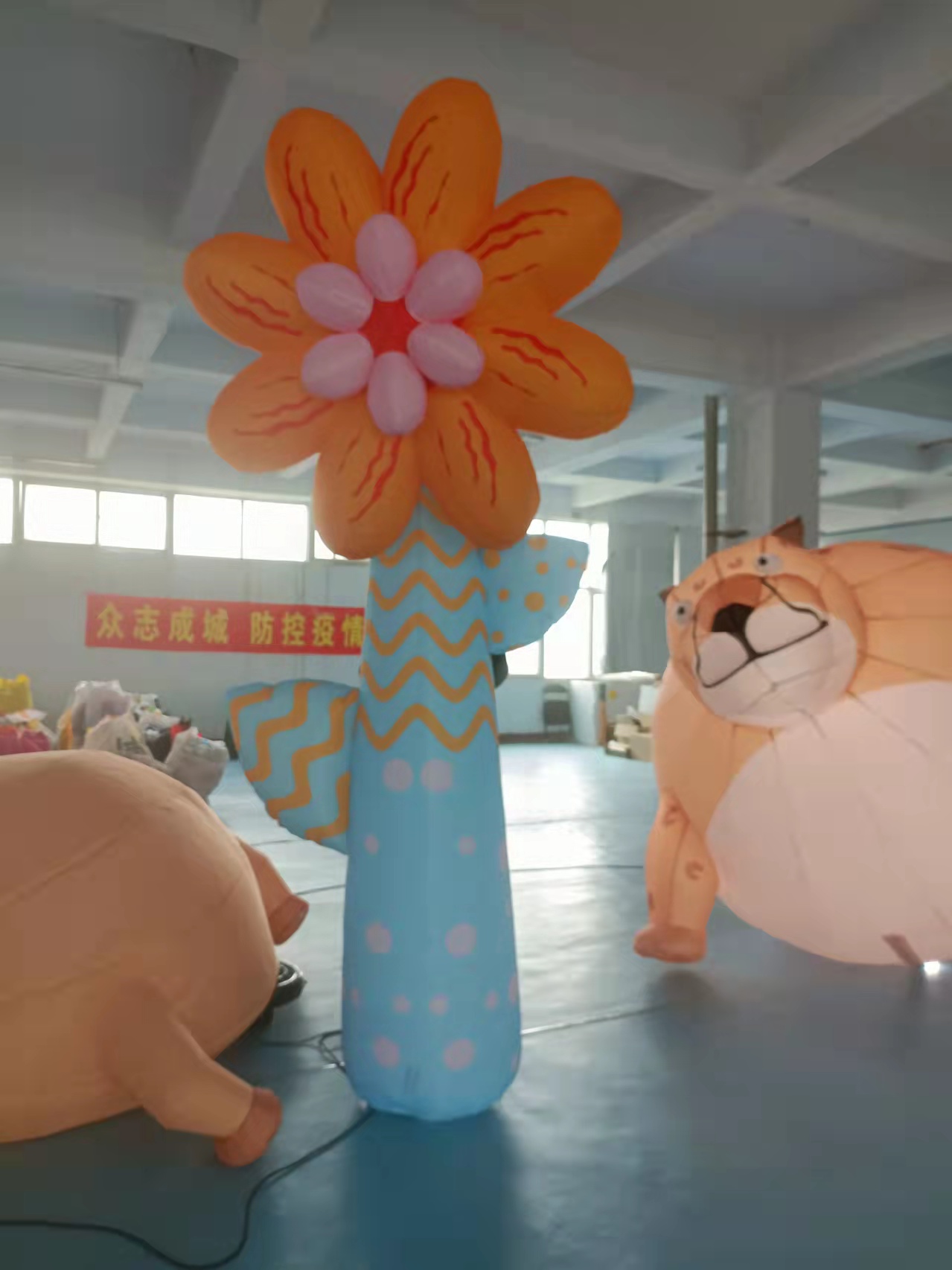 充气花朵气模定制卡通人偶发光花模型蘑菇加灯光景区大型活动宣传