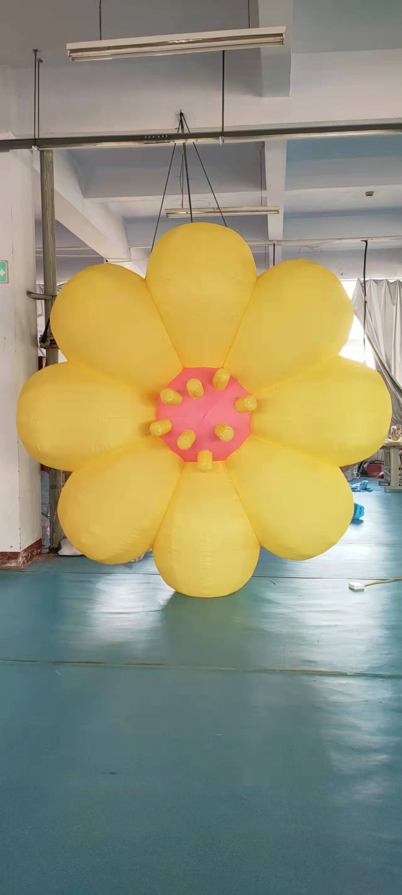充气花朵气模定制卡通人偶发光花模型蘑菇加灯光景区大型活动宣传