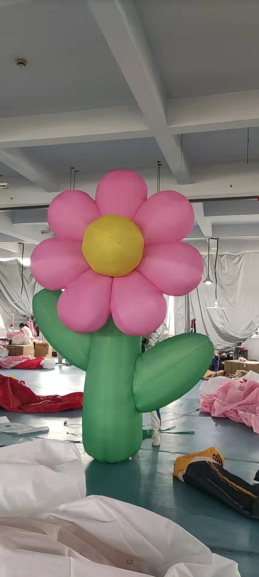 充气花朵气模定制卡通人偶发光花模型蘑菇加灯光景区大型活动宣传