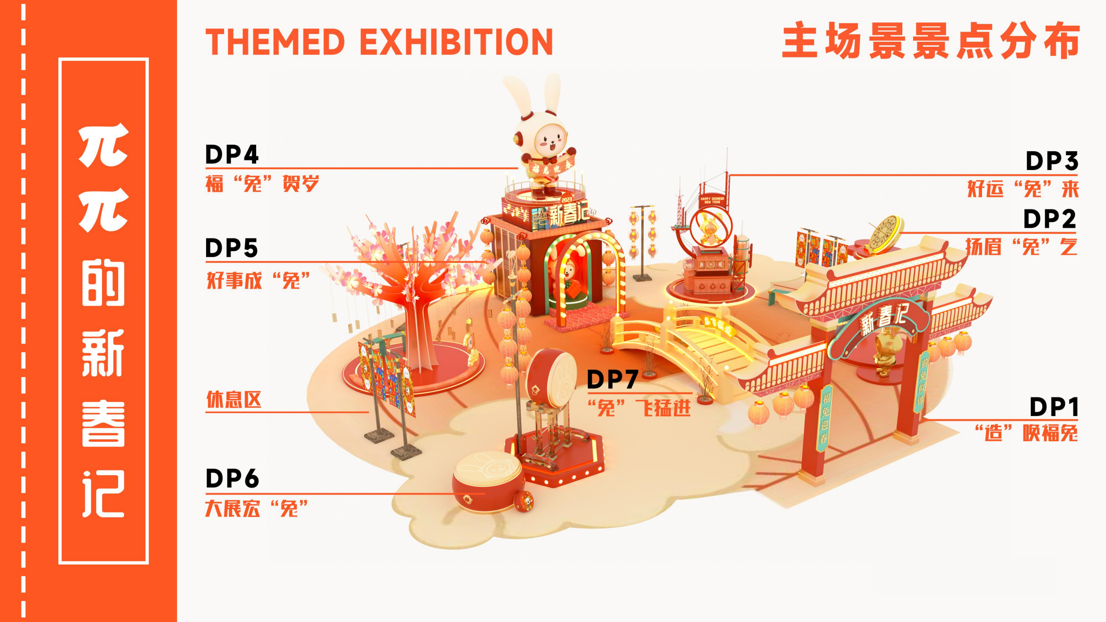 福兔来袭新春记- 派派家族2023圣诞新春IP美陈方案授权