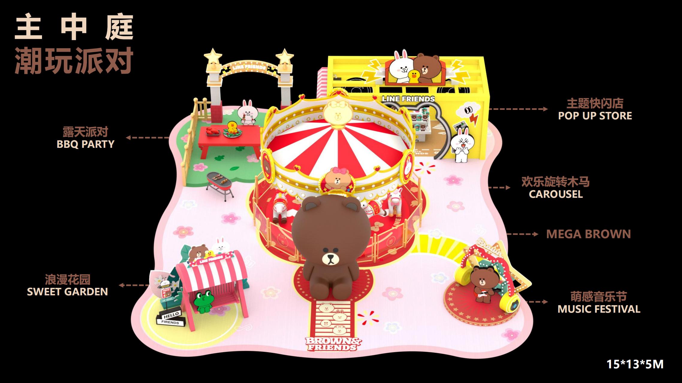LINE FRIENDS趣享假日旋转木马嘉年华IP展