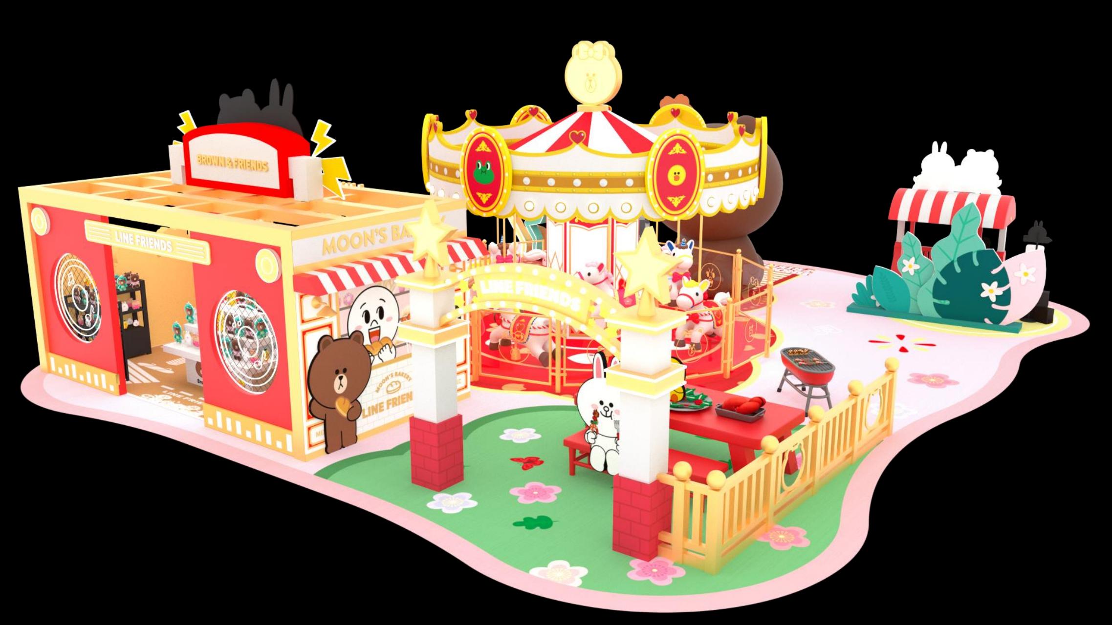 LINE FRIENDS趣享假日旋转木马嘉年华IP展