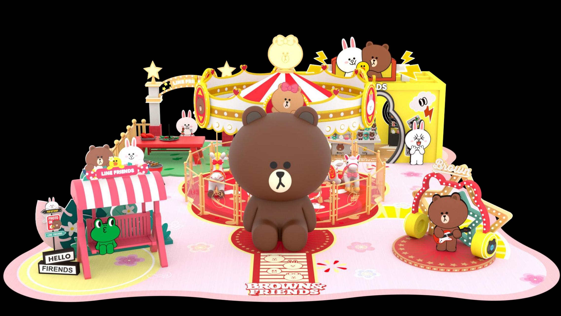 LINE FRIENDS趣享假日旋转木马嘉年华IP展