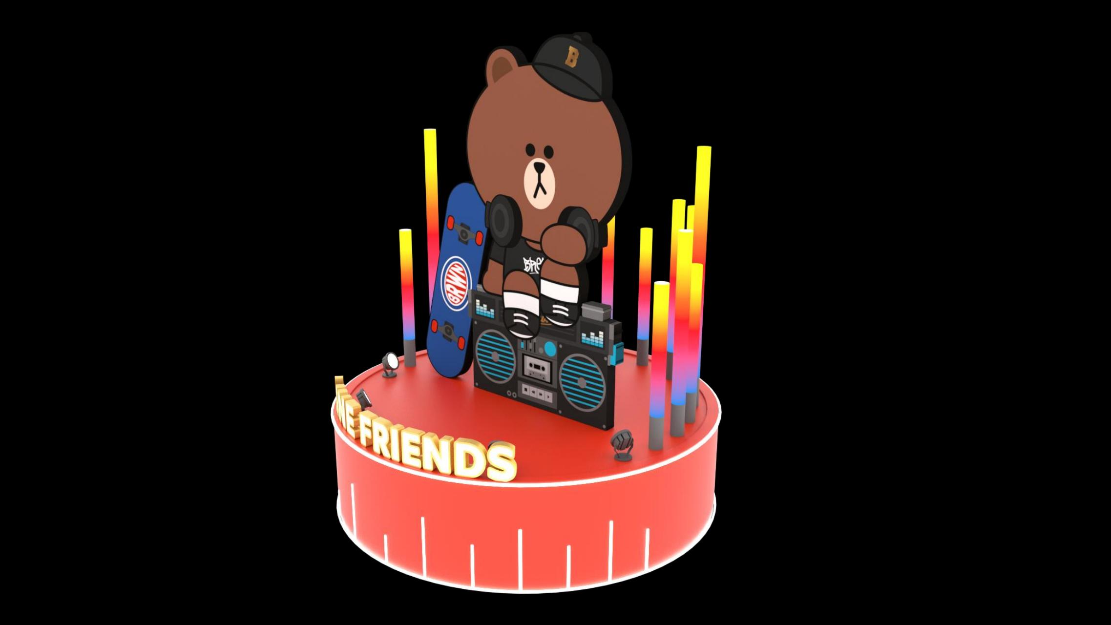 LINE FRIENDS趣享假日旋转木马嘉年华IP展