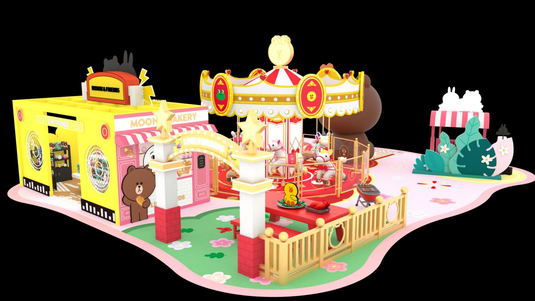 LINE FRIENDS趣享假日旋转木马嘉年华IP展