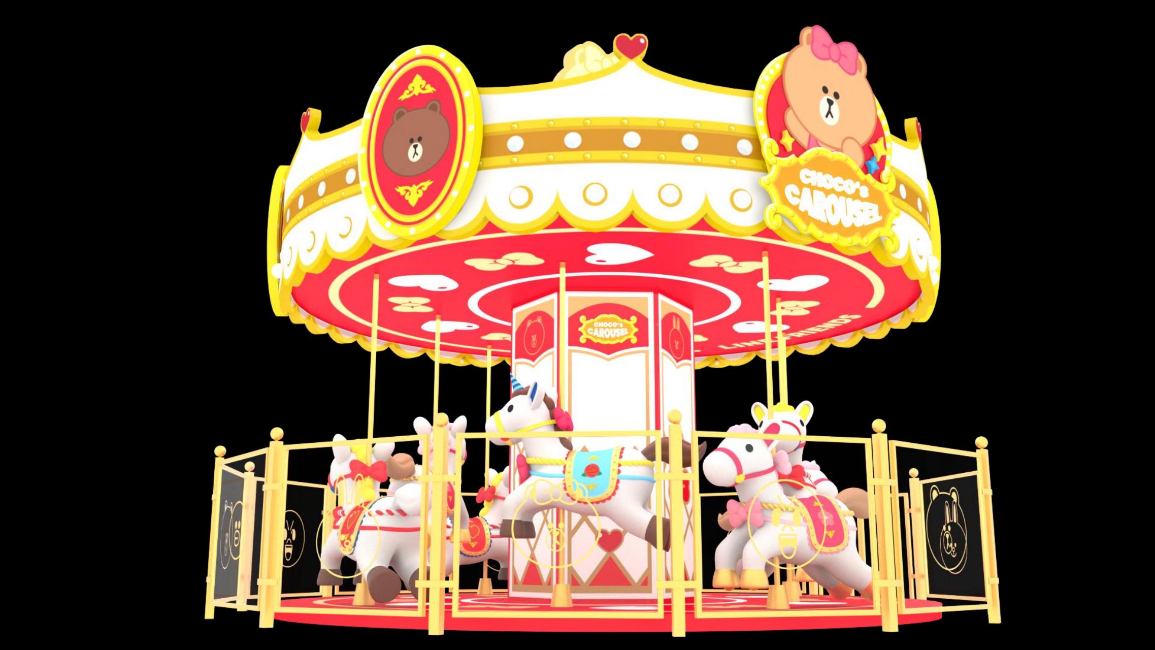 LINE FRIENDS趣享假日旋转木马嘉年华IP展