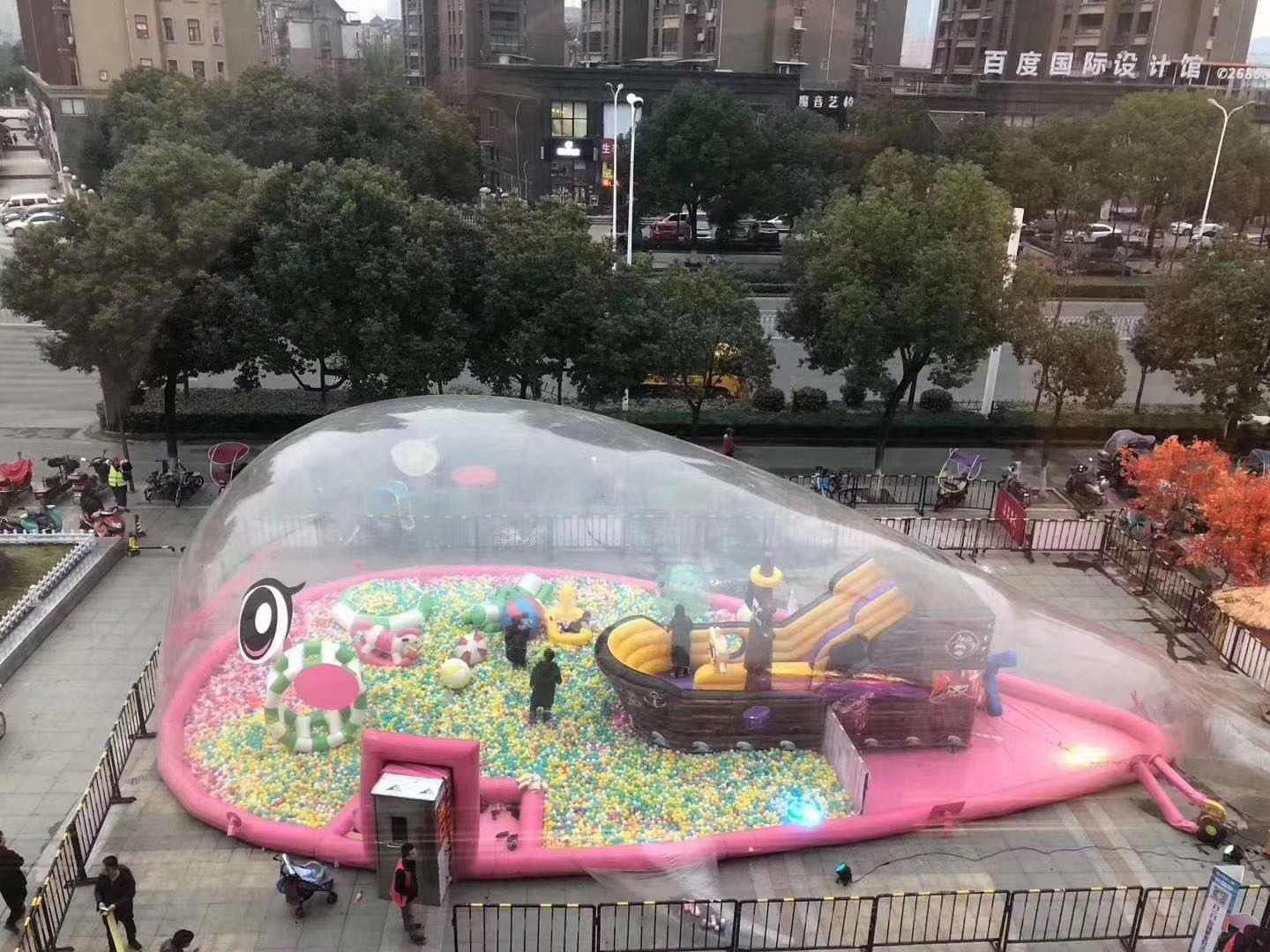 透明鲸鱼岛乐园海洋球乐园