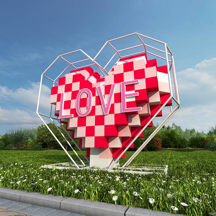 LOVE爱心景观雕塑