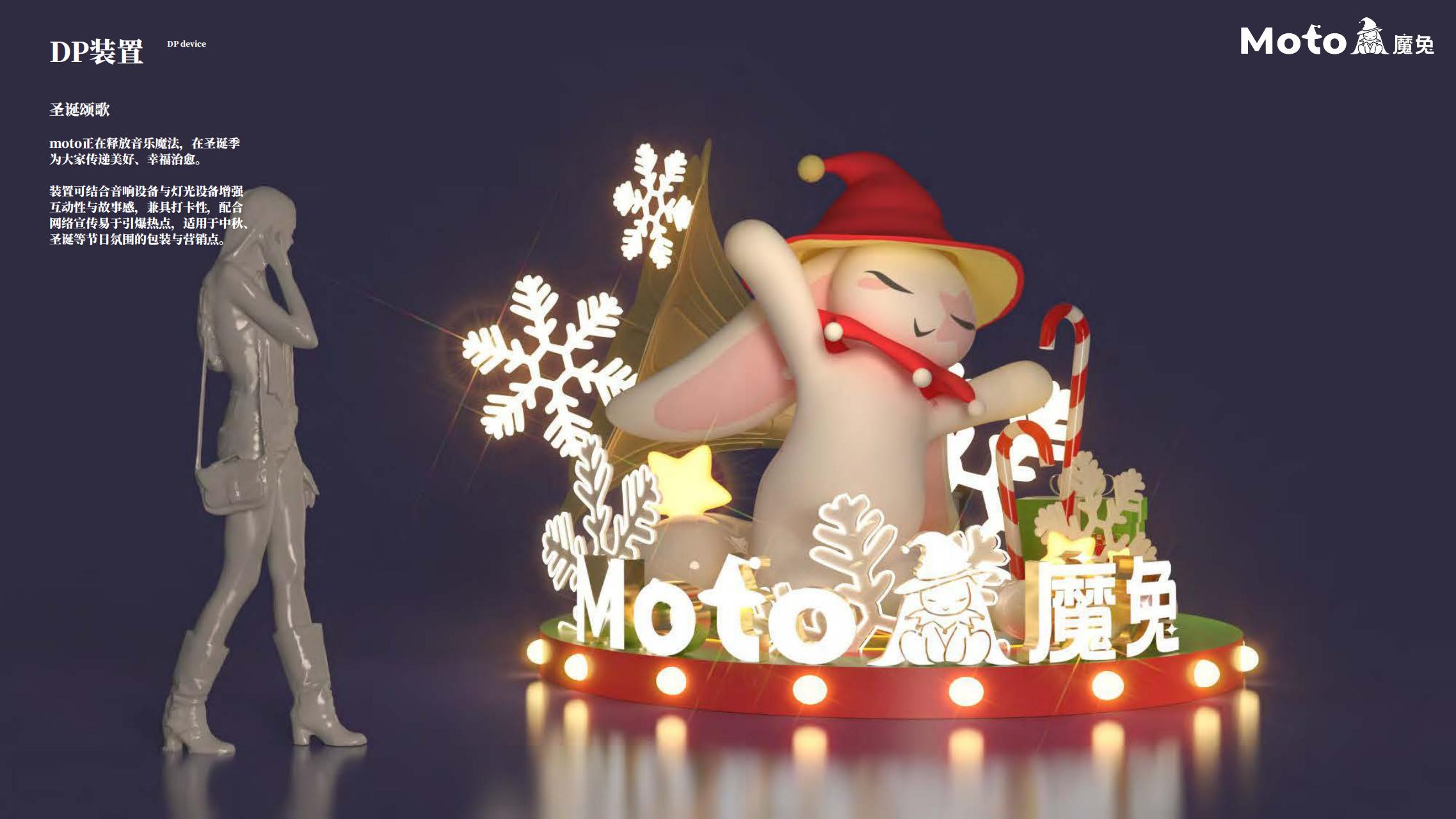 Moto魔兔来袭-兔年新年双旦IP美陈授权