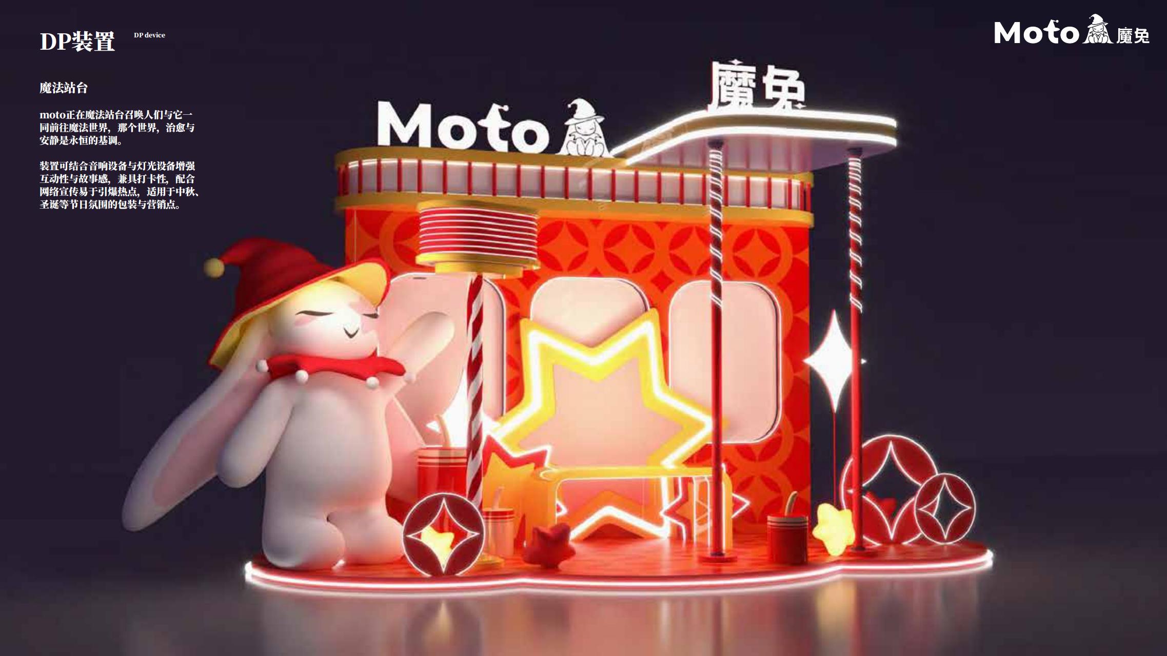 Moto魔兔来袭-兔年新年双旦IP美陈授权