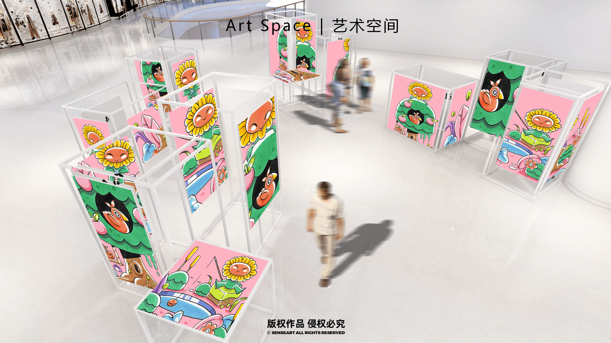 花宝萌力大作战-2023新春花宝IP美陈装置展