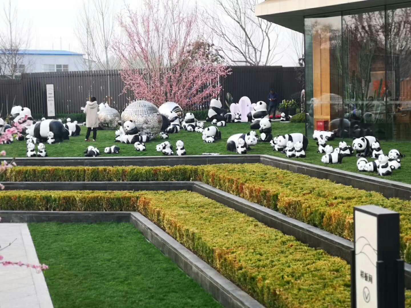 熊猫ip展整包落地 玻璃钢熊猫模型 大型熊猫主题展
