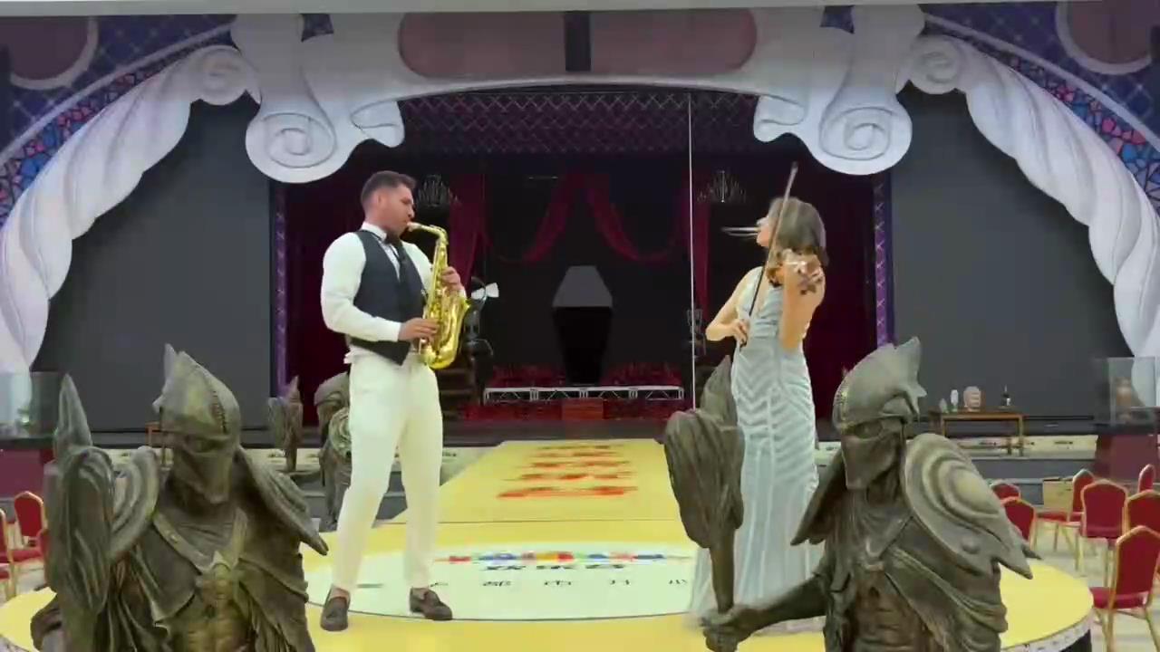 外籍双人小提琴演奏