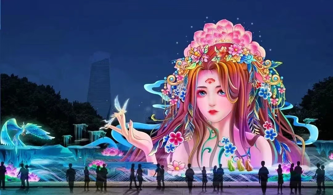大型人物<font style="color: #FF8F00 !important;">花灯</font><font style="color: #FF8F00 !important;">彩灯</font>定制