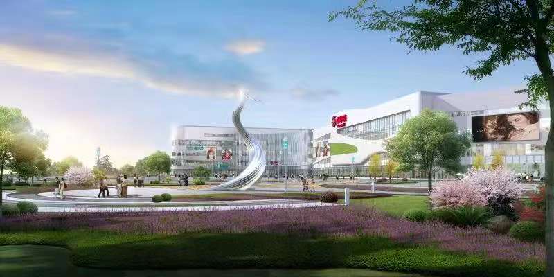 潍坊凤凰广场 不锈钢镜面凤凰雕塑 抽象艺术雕塑摆件