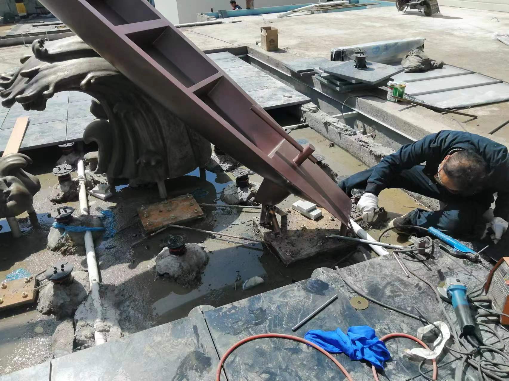 吉林建筑入口 不锈钢帆船雕塑 金属艺术加工