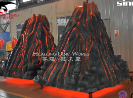 仿真<font style="color: #FF8F00 !important;">火山岩</font>浆爆发LED跑马灯带流动效果