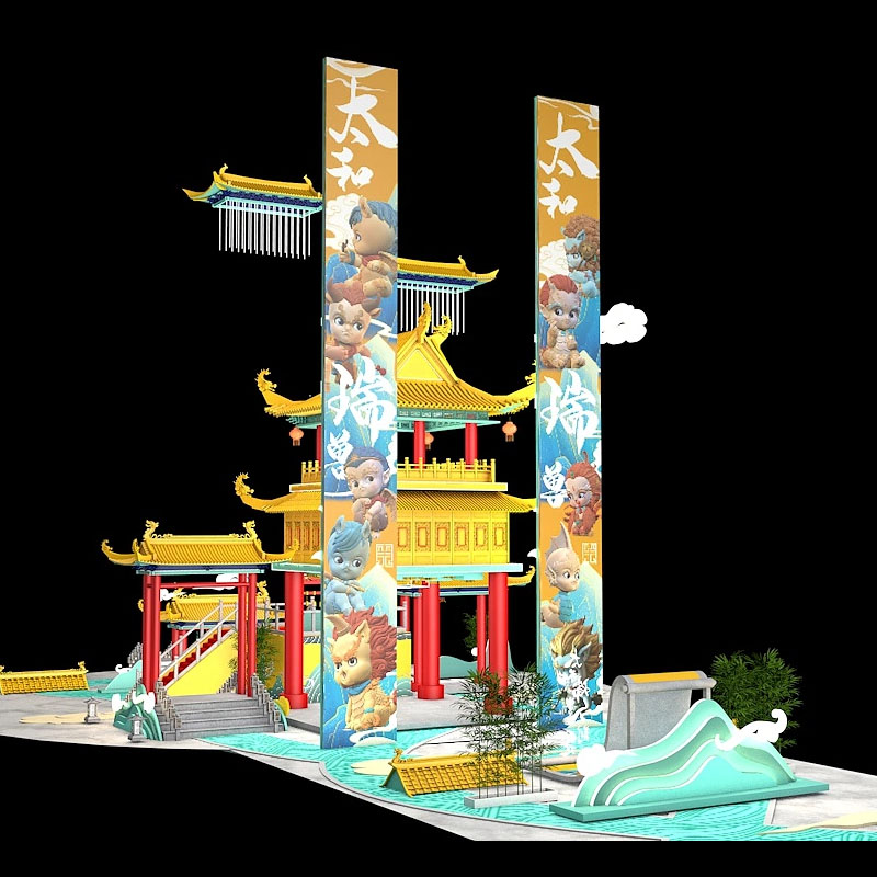 开业美陈装饰 免费出3D效果图更直观 蚂蚁美陈