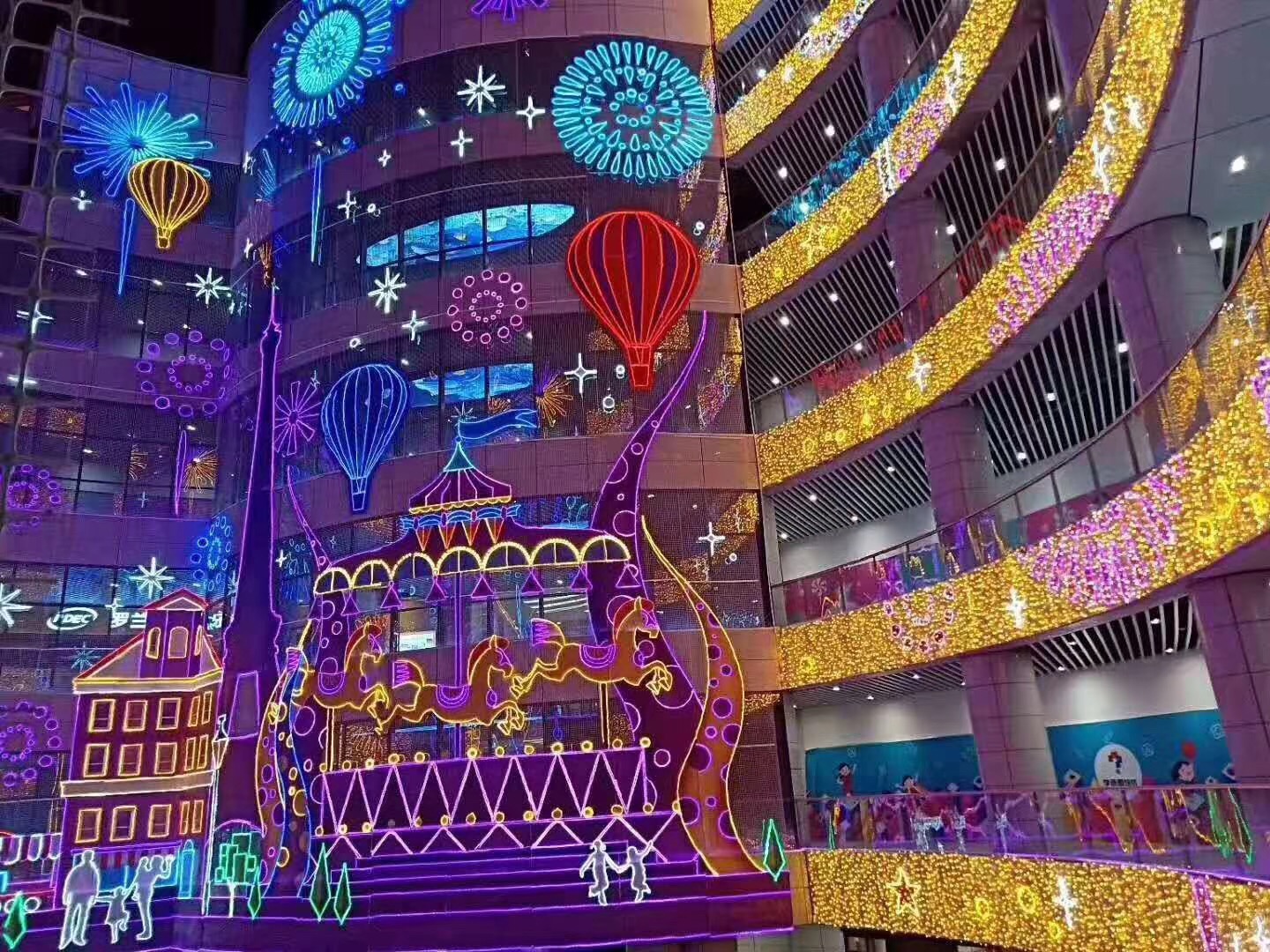 户外led夜景亮化灯具安装施工 蚂蚁道具 源厂直供