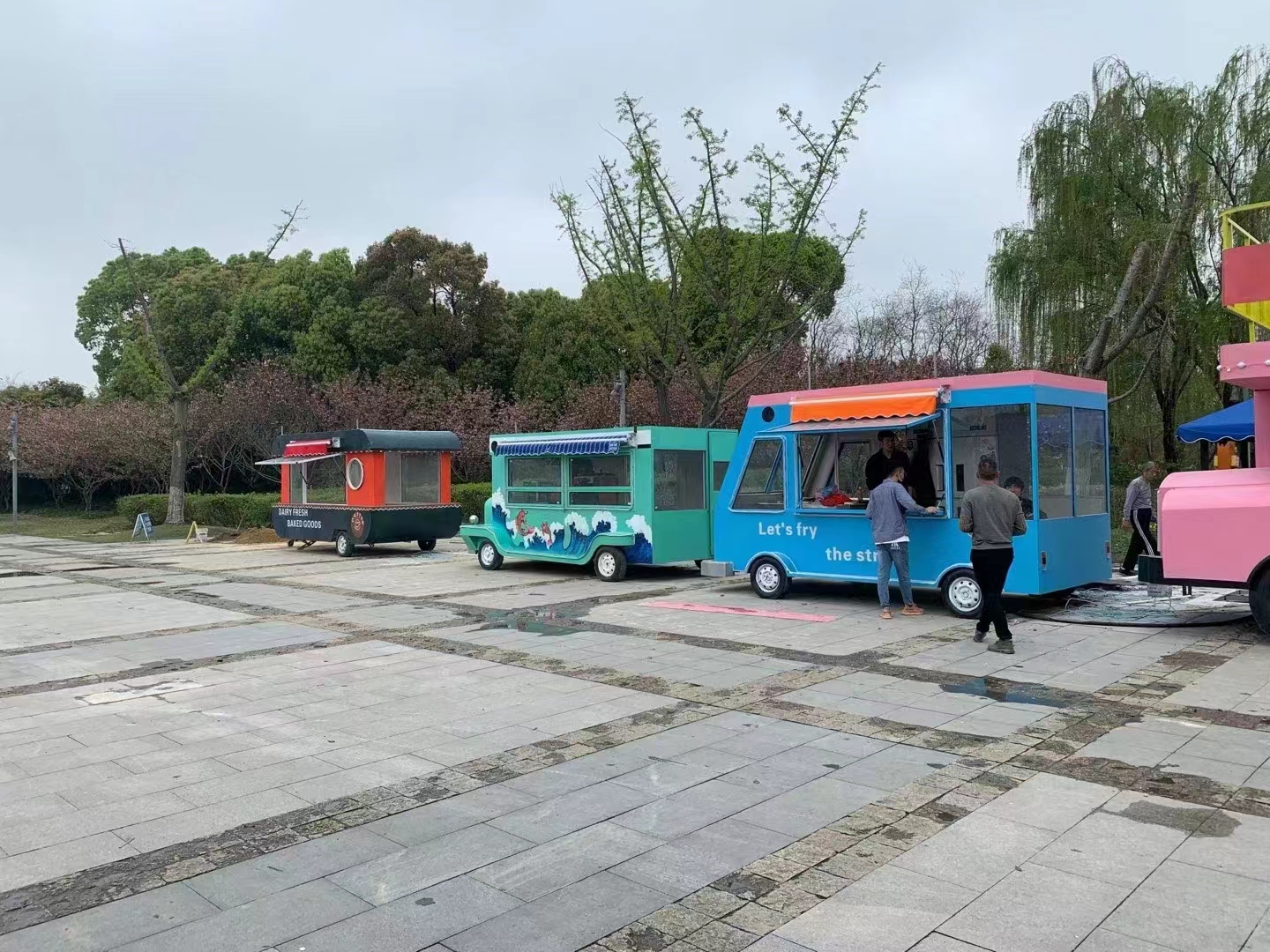 移动餐车街景餐车工厂直销 铁艺造型餐车定制厂家