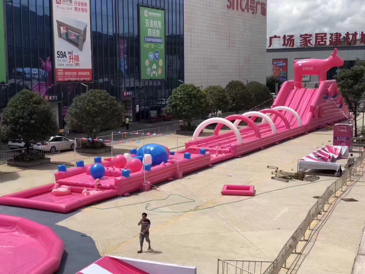 水上乐园 夏天水上项目 水上闯关滑梯  泡沫派对