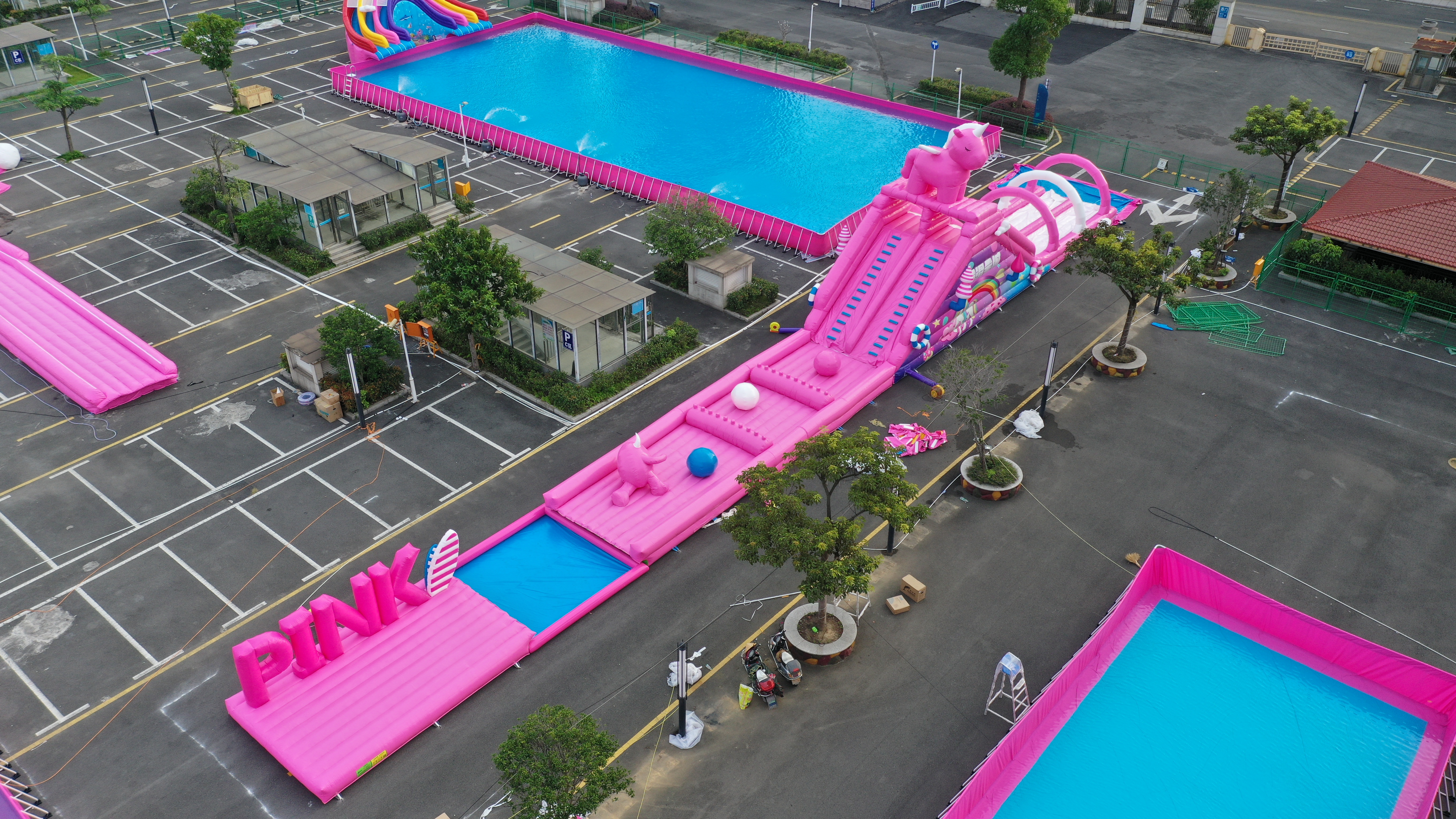 水上乐园 夏天水上项目 水上闯关滑梯  泡沫派对