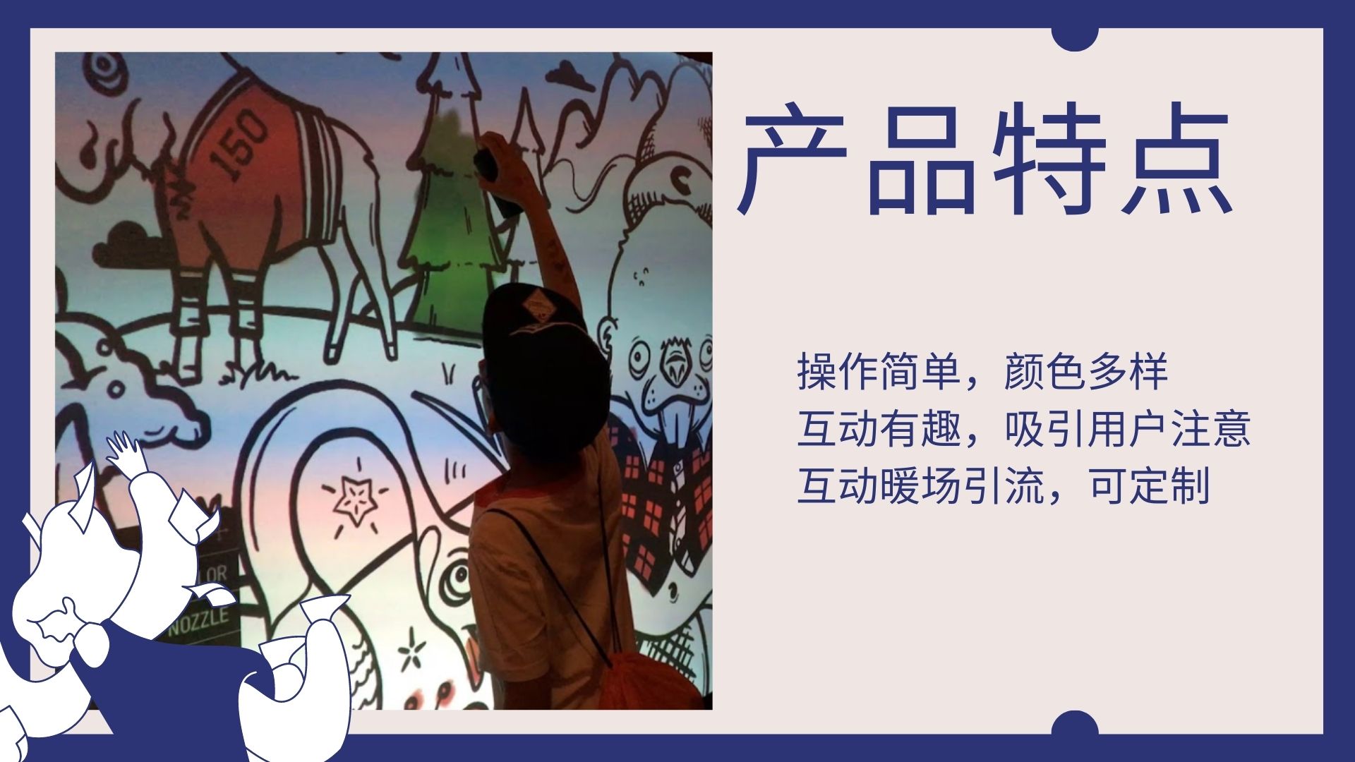 数字涂鸦 互动装置适用于展会车展商业活动节庆活动劳动节