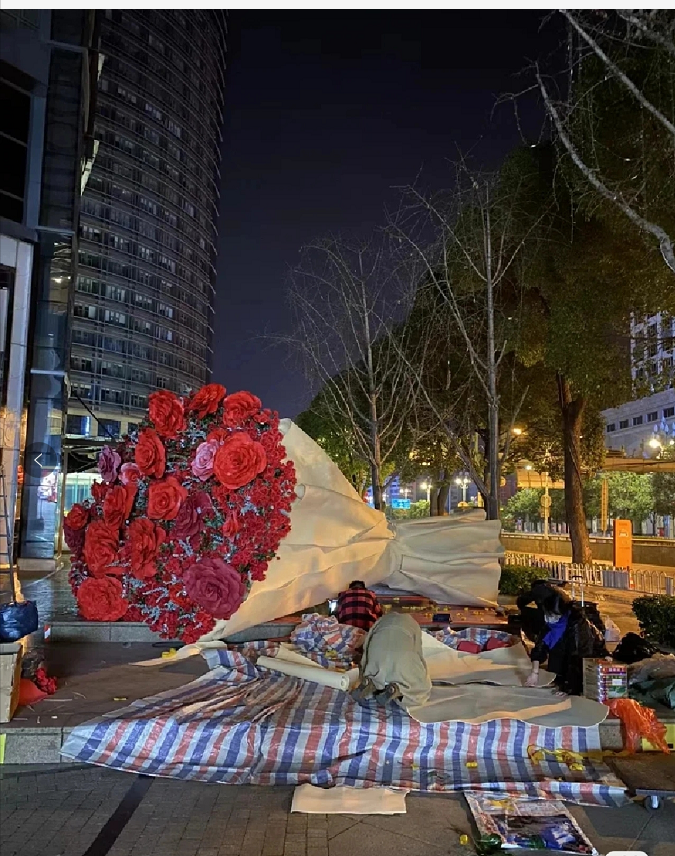 巨型花束展览道具 巨型玫瑰出售