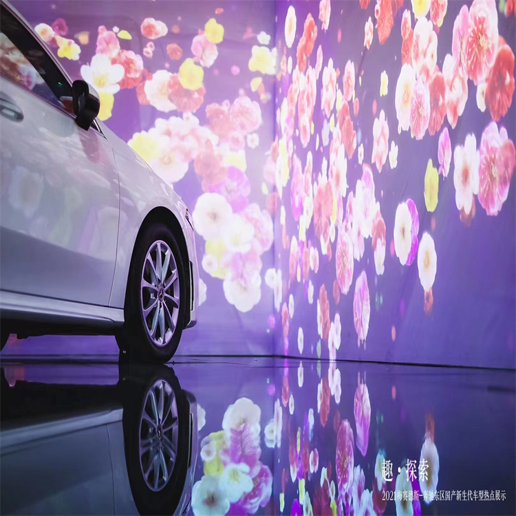 沉浸式互动投影奔驰车展 车展互动装置定制