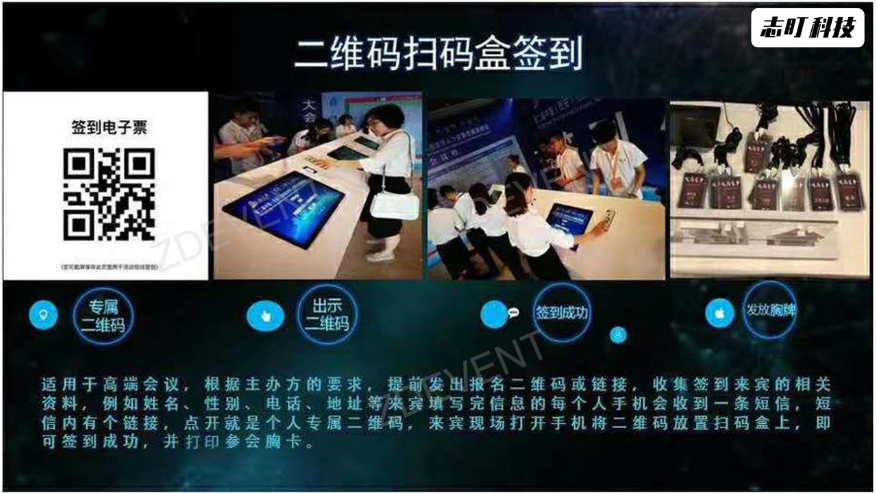 电子签到自助签到人脸识别闸机手环二维码签到身份证签到现场制证