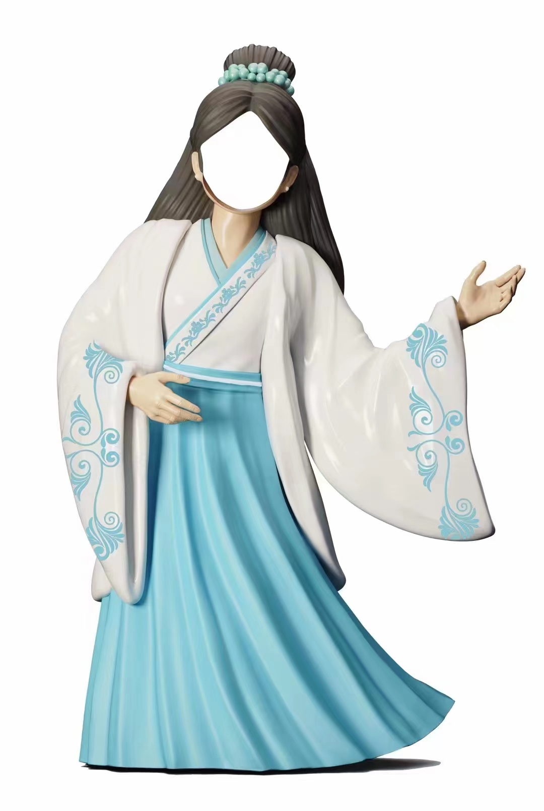国风拍照雕塑