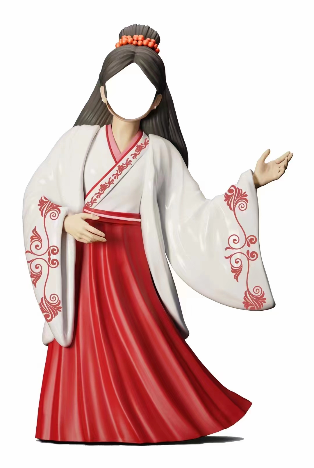 国风拍照雕塑