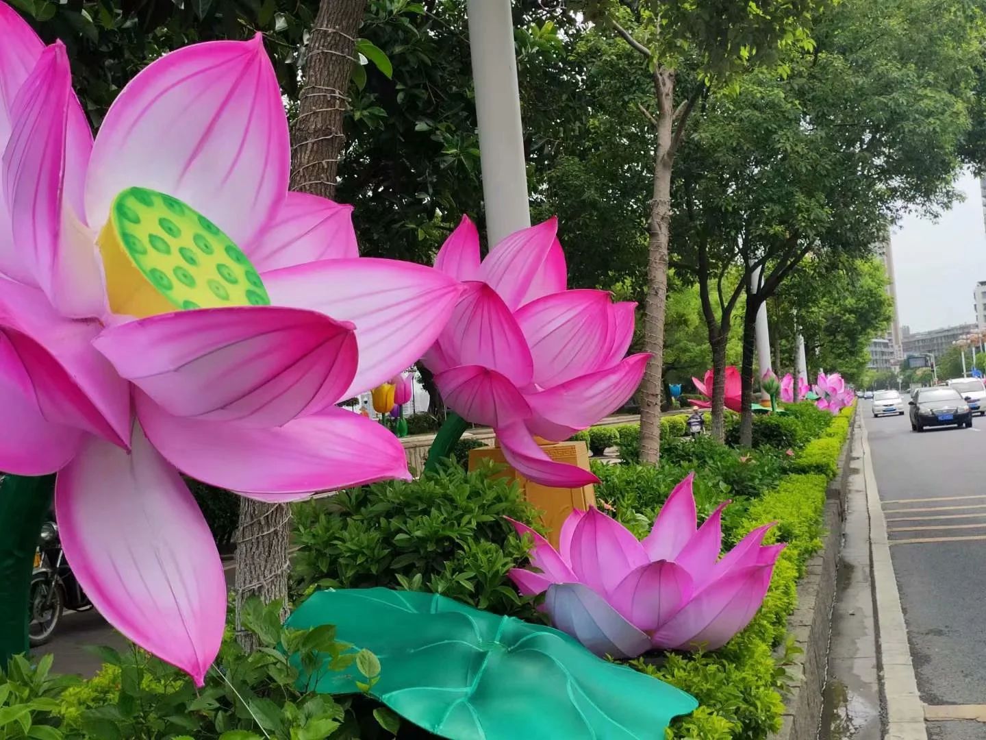 街道街区彩灯亮化